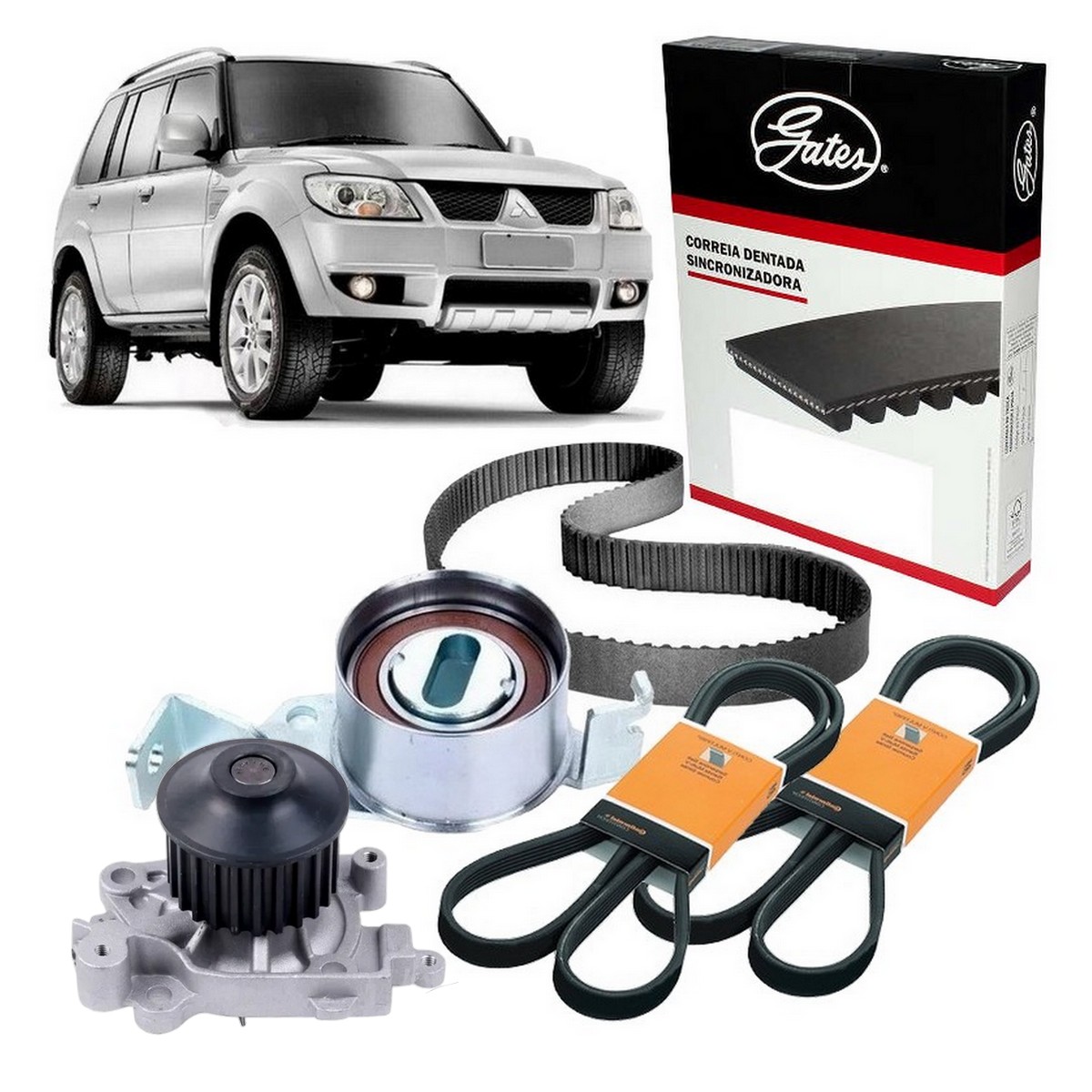 Correia Dentada Bomba Dágua Pajero TR4 2.0 16v 2015 2016
