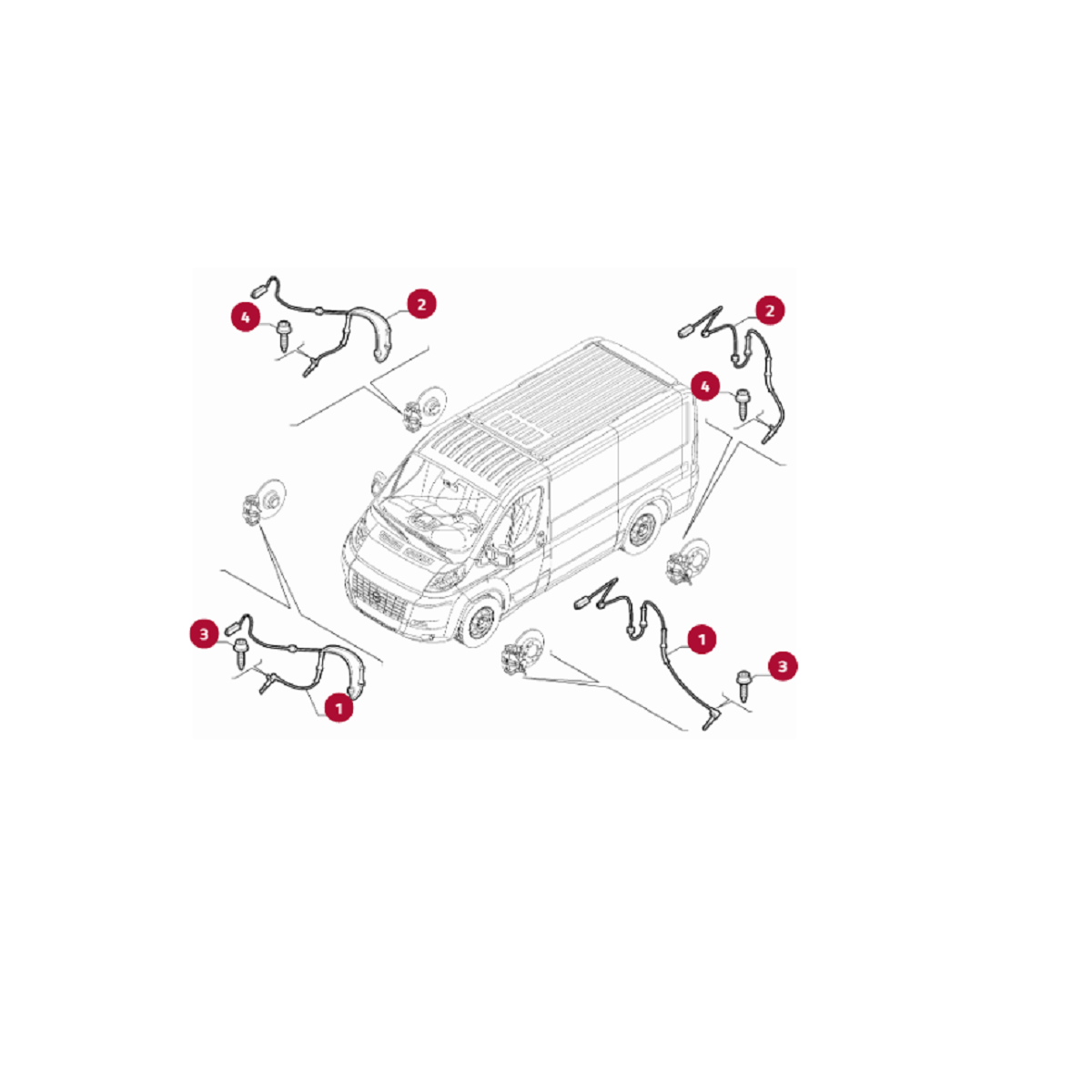 Fiat Ducato Sensor Abs Dianteiro Genuíno 51725099