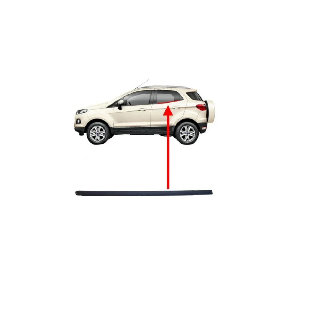 Ford Ecosport Borracha Externa Porta Traseira LE Genuíno