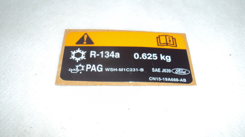 Ford Novo Ecosport Placa Identificação Ar Condicionado Origi