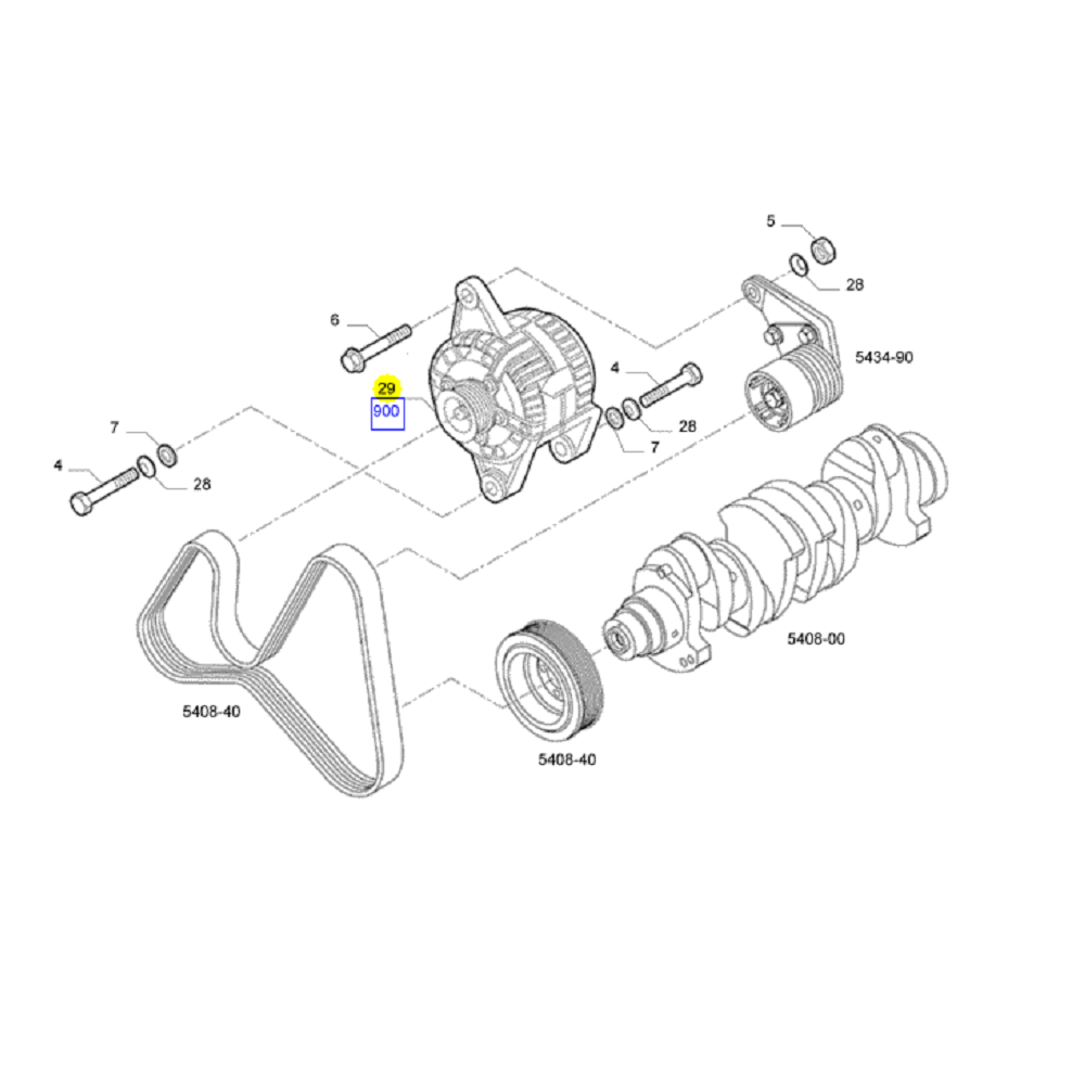 Iveco Daily My Alternador Do Motor 504385133 Novo Original