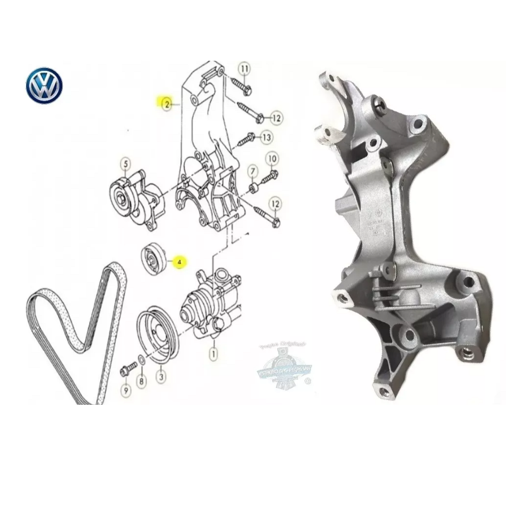 Saveiro Voyage Suporte De Alternador Vw Novo Original